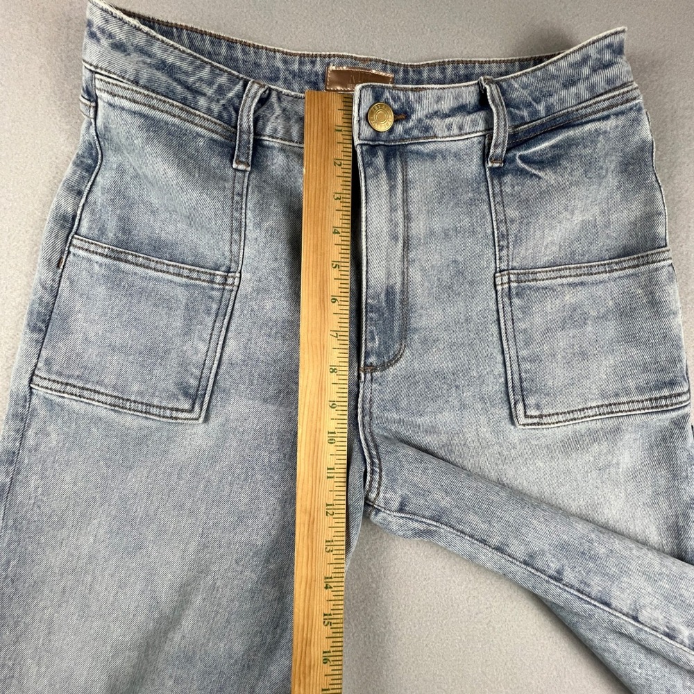 Kut from the Kloth Sienna Wide Leg Jeans Women 10 High Rise Patch Pocket - Picture 4 of 15